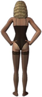 The Sims 2 - female adult lingerie body black allsize -back- Download
